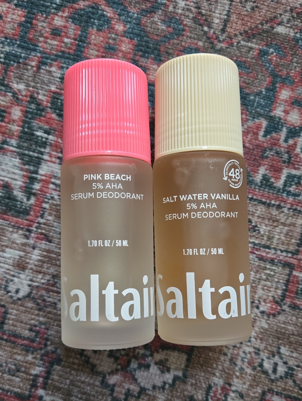 Saltair Pink Beach & Salt Water Vanilla Serum Deodorants - Set 2 Pack